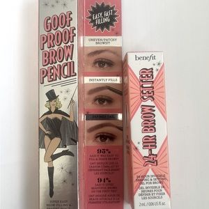 Brand new goof proof brow pencil (warm med brown 3.75) and 24 hour brow setter